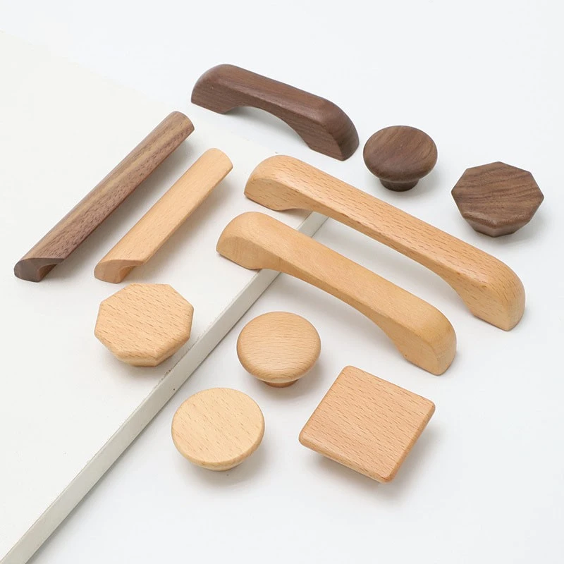 mid century wooden drawer pulls (4)
