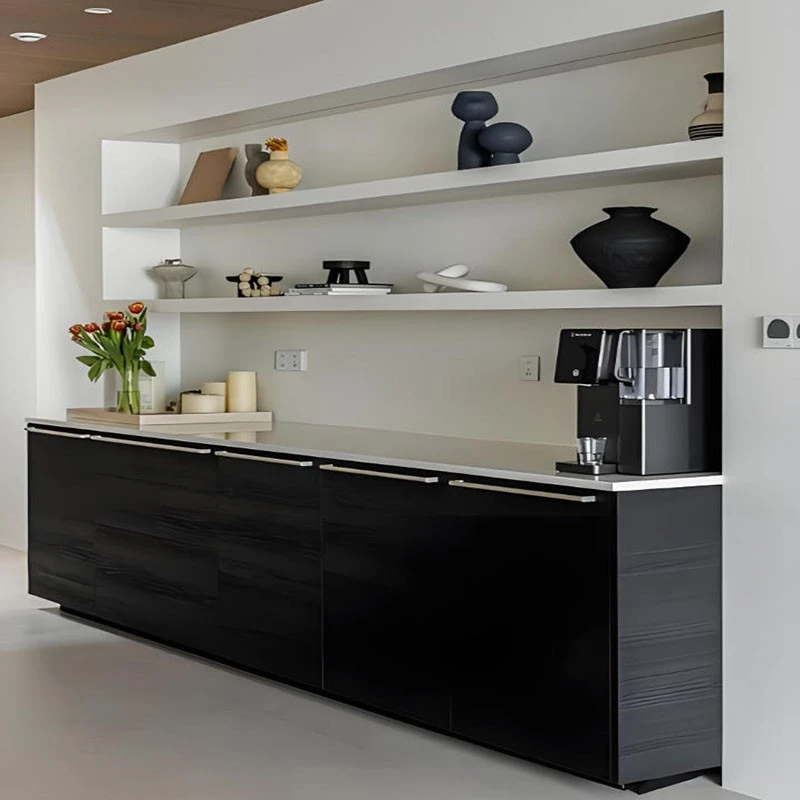 solid wood coffee bar cabinet (2)